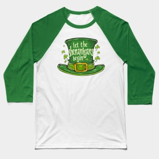 Let the Shenanigans Begin St. Patricks Day Baseball T-Shirt